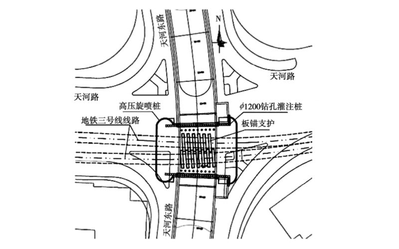 基坑上跨已运营地铁隧道的设计及实测分析